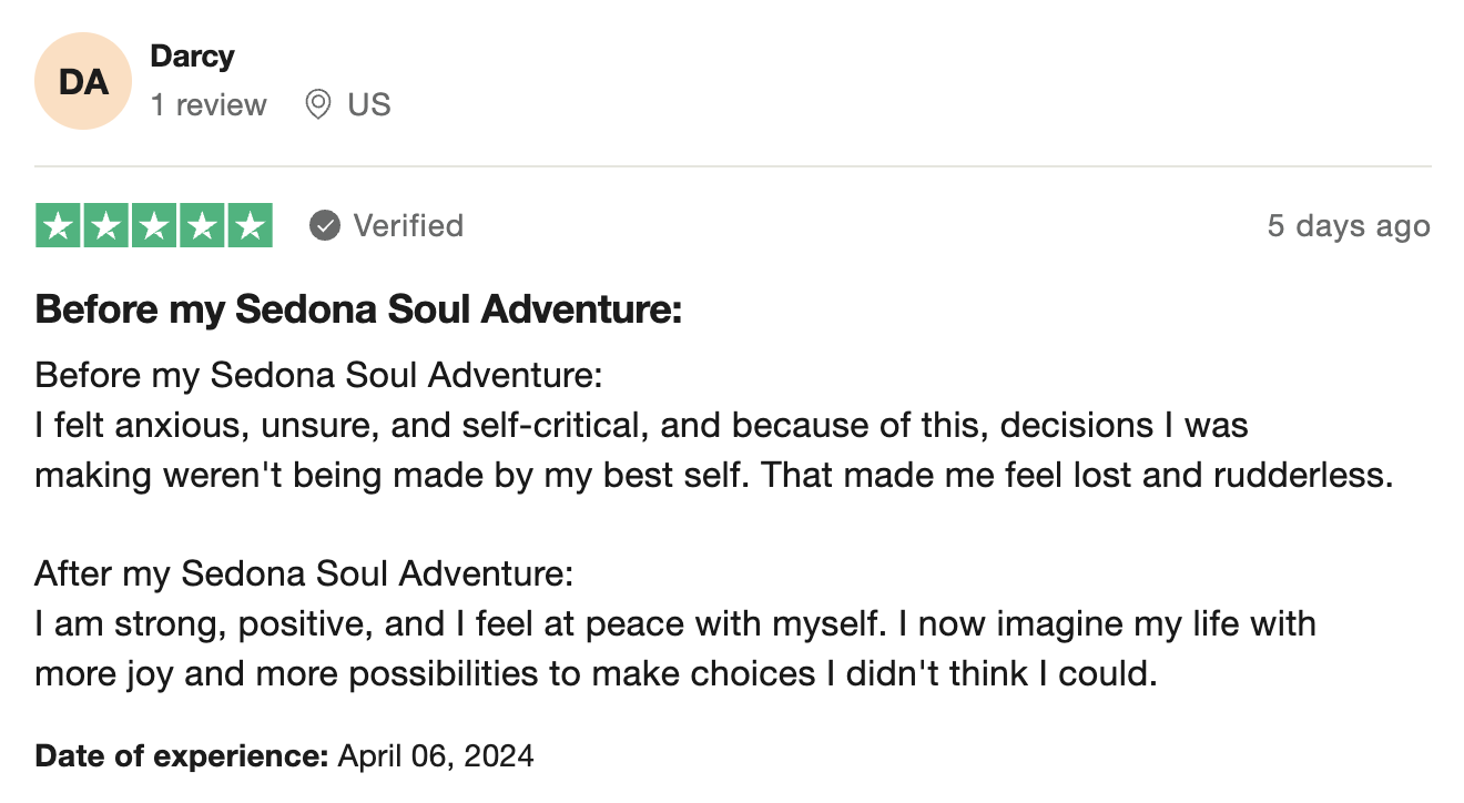 Sedona Soul Adventures testimonial