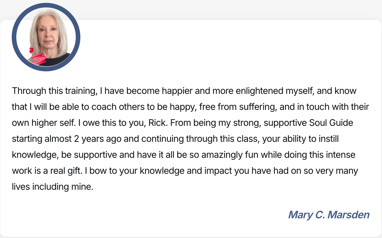 "Through this training, I have become happier and more enlightened myself."