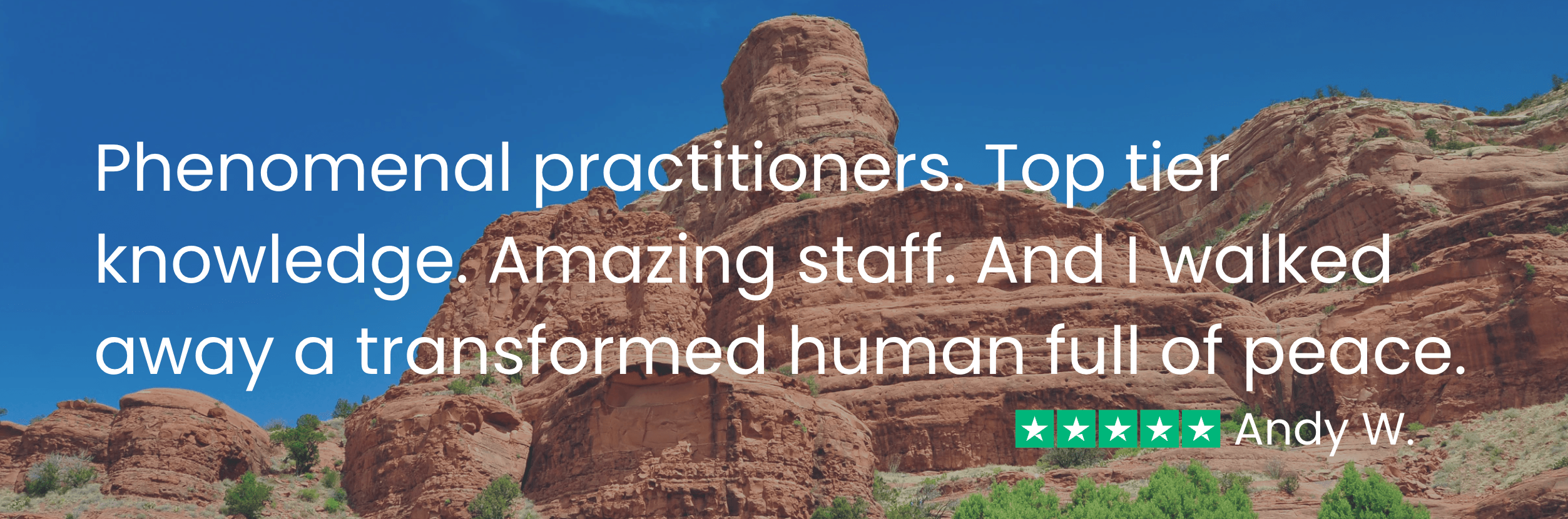 Andy says, “I walked away from my Soul Adventure a transformed human full of peace."