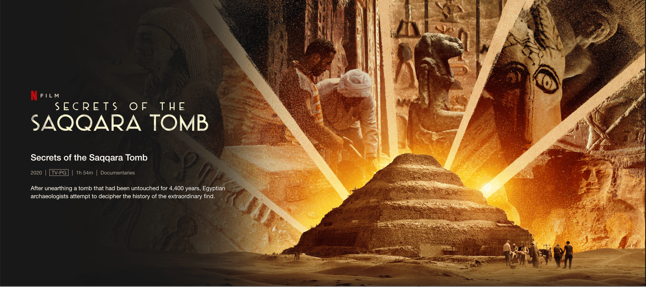 Netflix documentary "Secrets of the Saqqara Tomb"